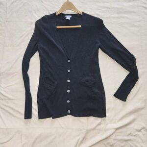 Classic Gap Maternity long-sleeve button-up cardigan sweater in size Small Black